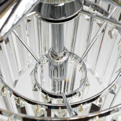 Brilagi - LED Kristalli-ketjukattokruunu MOZART 5xE14/40W/230V kiiltävä kromi