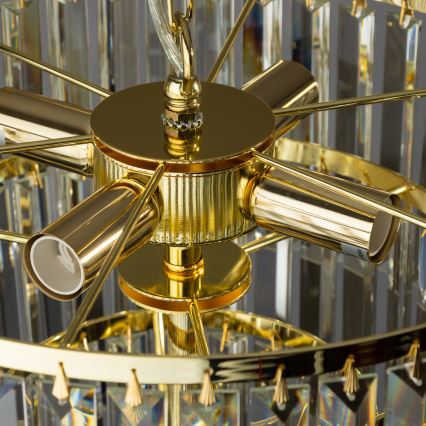Brilagi - LED Kristalli-ketjukattokruunu MOZART 5xE14/40W/230V kulta