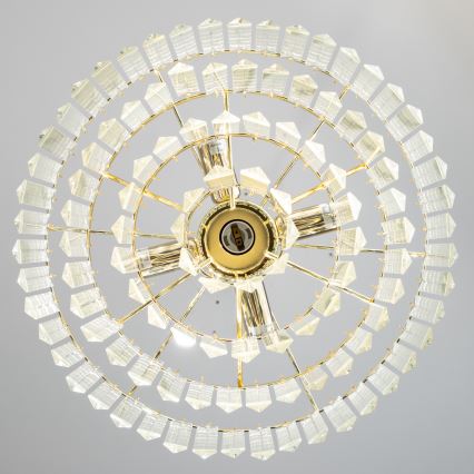Brilagi - LED Kristalli-ketjukattokruunu MOZART 5xE14/40W/230V kulta