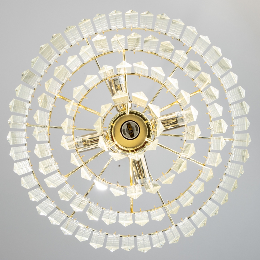 Brilagi - LED Kristalli-ketjukattokruunu MOZART 5xE14/40W/230V kulta