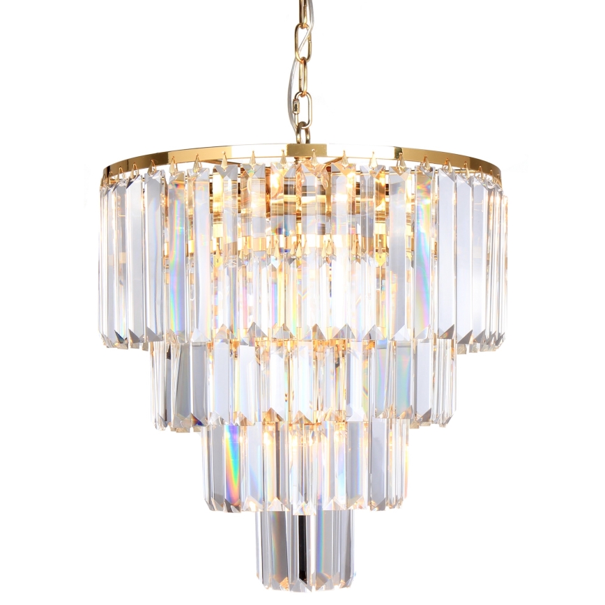 Brilagi - LED Kristalli-ketjukattokruunu MOZART 5xE14/40W/230V kulta