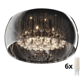 Brilagi - LED-kristallikattovalaisin JEWEL 6xG9/42W/230V