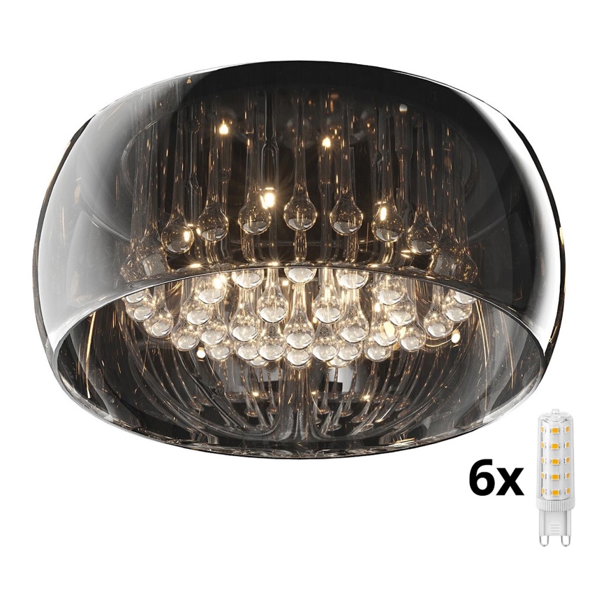 Brilagi - LED-kristallikattovalaisin JEWEL 6xG9/42W/230V