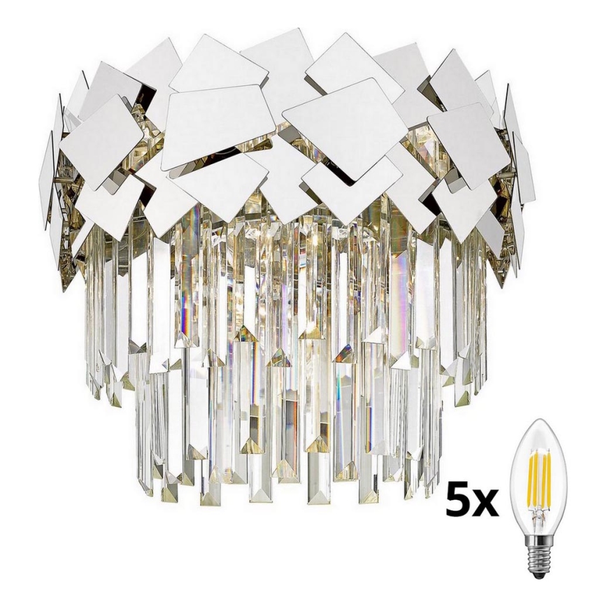 Brilagi - LED Kristallikattovalaisin MIRAGE 5xE14/40W/230V