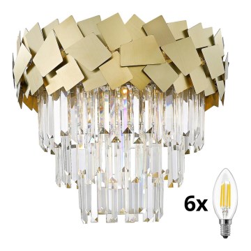 Brilagi - LED Kristallikattovalaisin MIRAGE 6xE14/40W/230V