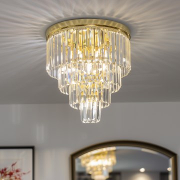 Brilagi - LED-kristallikattovalaisin MOZART 5xE14/40W/230V, halkaisija 40 cm, kultainen