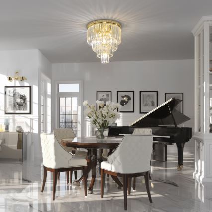 Brilagi - LED Kristallikattovalaisin MOZART 5xE14/40W/230V kulta