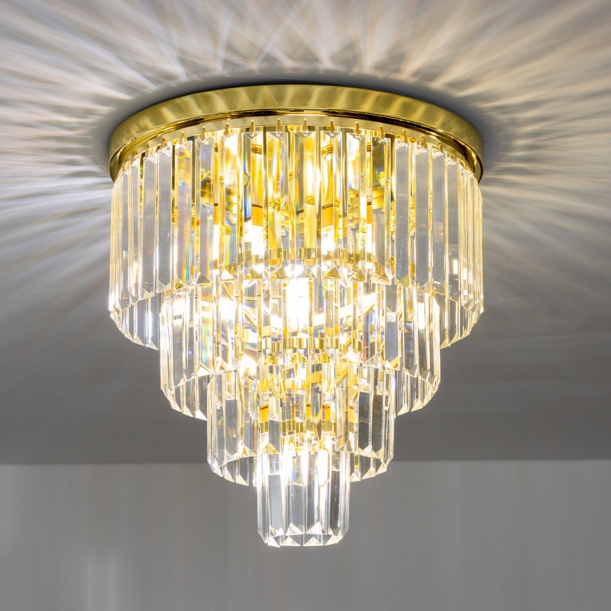 Brilagi - LED Kristallikattovalaisin MOZART 5xE14/40W/230V kulta