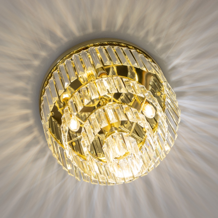 Brilagi - LED Kristallikattovalaisin MOZART 5xE14/40W/230V kulta