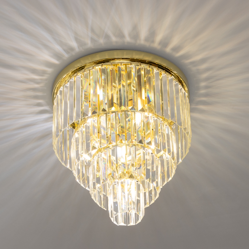 Brilagi - LED Kristallikattovalaisin MOZART 5xE14/40W/230V kulta