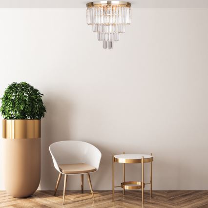 Brilagi - LED Kristallikattovalaisin MOZART 5xE14/40W/230V kulta