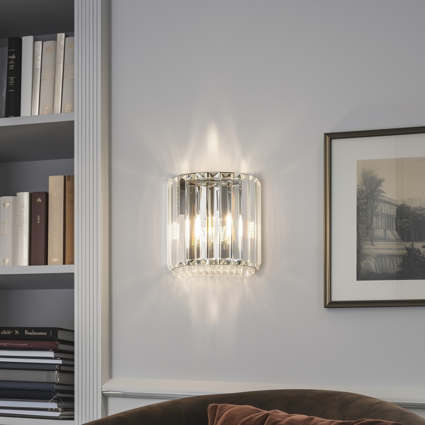 Brilagi - LED Kristalliseinävalaisin GLAMOUR 1xG9/42W/230V