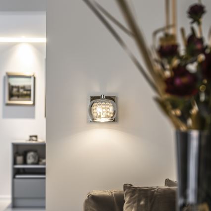 Brilagi - LED Kristalliseinävalaisin JEWEL 1xG9/42W/230V