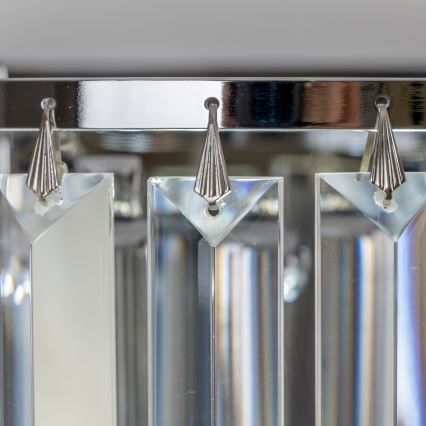 Brilagi - LED Kristalliseinävalaisin MOZART 2xE14/40W/230V kiiltävä kromi