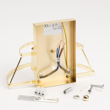 Brilagi - LED Kristalliseinävalaisin MOZART 2xE14/40W/230V kulta