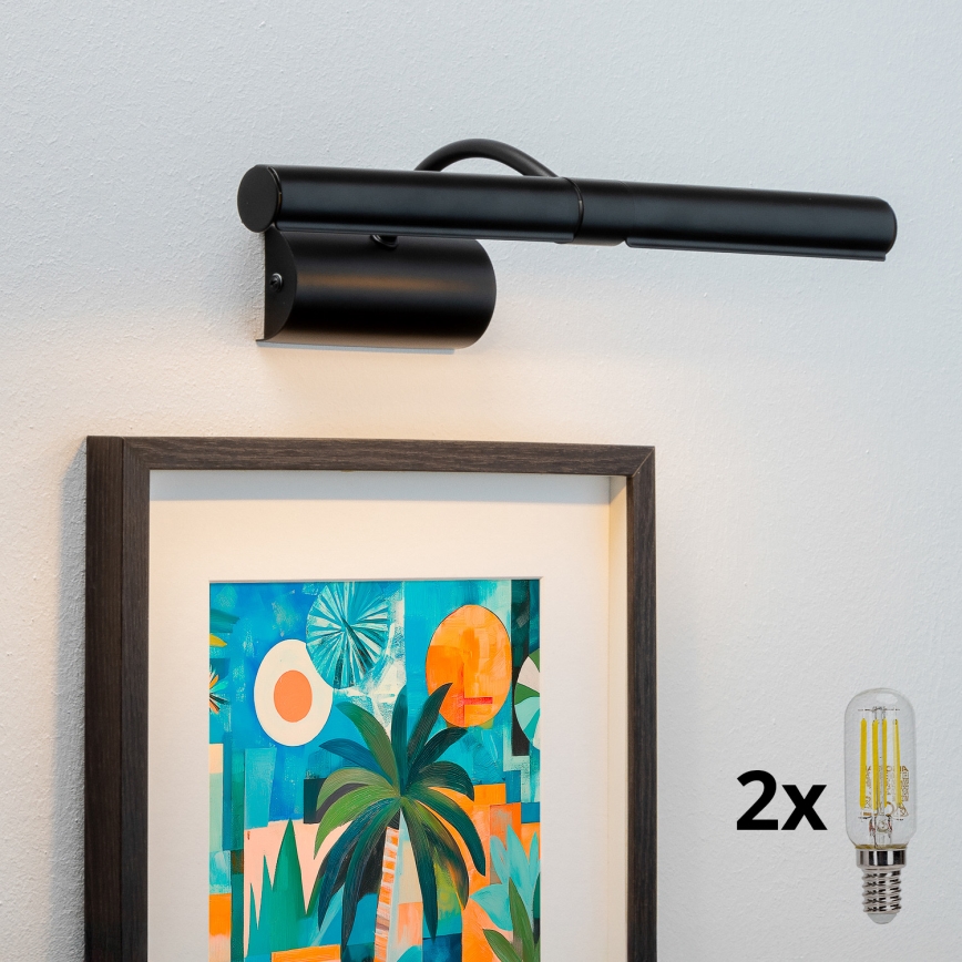 Brilagi - LED-kuvavalo DANAE 2xE14/4W/230V 3000K musta