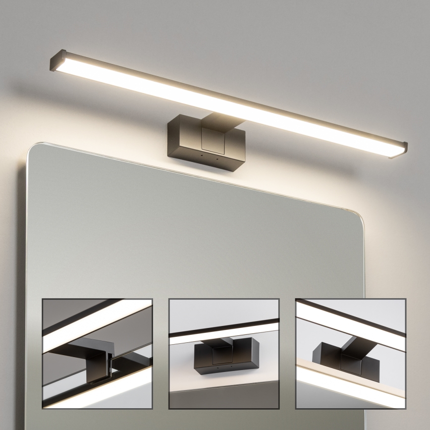 Brilagi - LED-kylpyhuoneen peilivalaisin 3-in-1 VESTRA LED/12W/230V 60 cm IP44 musta