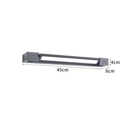 Brilagi - AQUA LINE LED-kylpyhuoneen peilivalaisin LED/12W/230V 45 cm IP44 antrasiitti