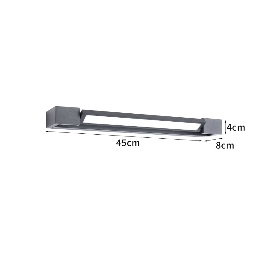 Brilagi - AQUA LINE LED-kylpyhuoneen peilivalaisin LED/12W/230V 45 cm IP44 antrasiitti