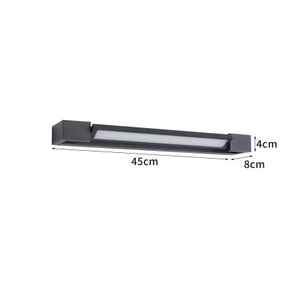 Brilagi - LED-kylpyhuoneen peilivalaisin AQUA LINE LED/12W/230V 45 cm IP44 musta