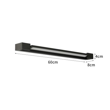 Brilagi - LED-kylpyhuonepeilivalaisin AQUA LINE LED/18W/230V 60 cm IP44 musta
