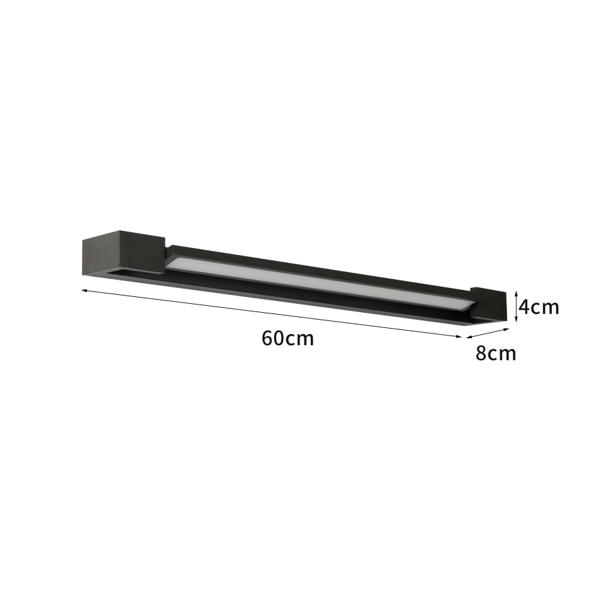 Brilagi - LED-kylpyhuonepeilivalaisin AQUA LINE LED/18W/230V 60 cm IP44 musta
