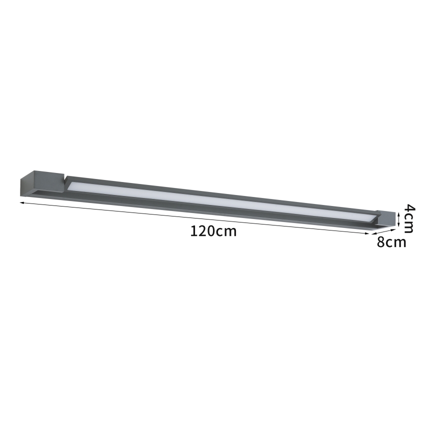 Brilagi - LED-kylpyhuoneen peilivalaisin AQUA LINE LED/36W/230V 120 cm IP44 antrasiitti CRI 90