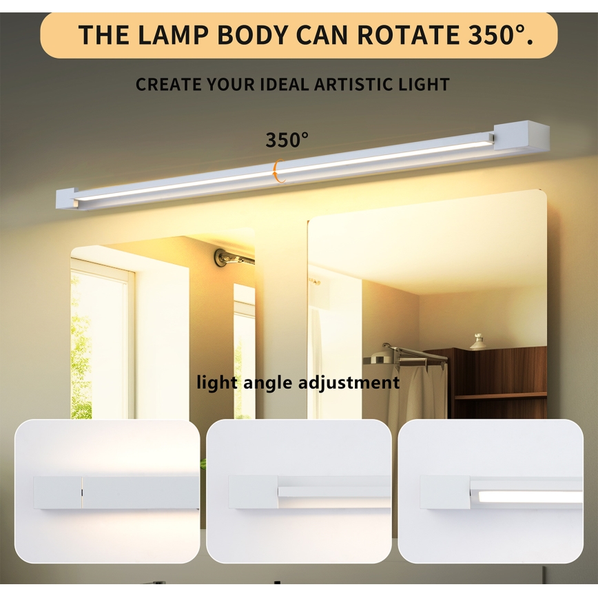 Brilagi - AQUA LINE LED -kylpyhuonepeilivalaisin, LED/36W/230V, 120 cm, IP44, valkoinen, CRI 90
