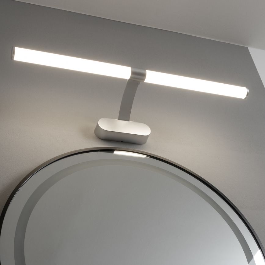 Brilagi - LED-peilivalaisin kylpyhuoneeseen 2-in-1 TUBEO LED/8W/230V 60 cm IP44 hopea