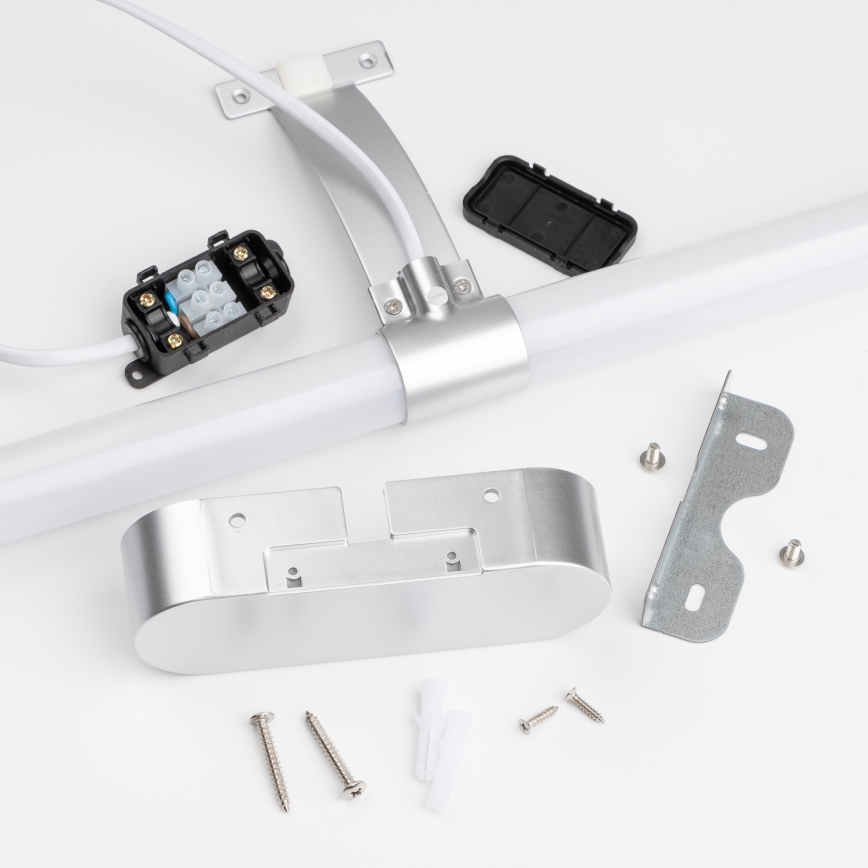 Brilagi - LED-peilivalaisin kylpyhuoneeseen 2-in-1 TUBEO LED/8W/230V 60 cm IP44 hopea