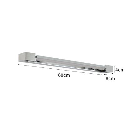 Brilagi - LED-kylpyhuonepeilivalaisin AQUA LINE LED/18W/230V 60 cm IP44 kiiltävä kromi