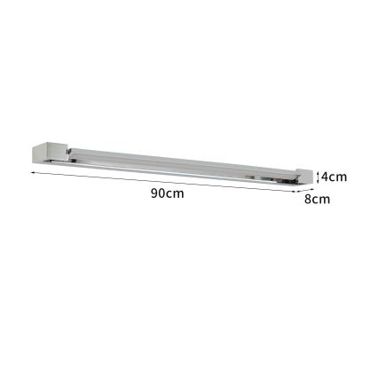 Brilagi - LED-peilivalaisin kylpyhuoneeseen AQUA LINE LED/24W/230V 90 cm IP44 kiillotettu kromi CRI 90