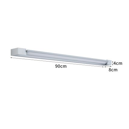 Brilagi - LED-kylpyhuonepeilivalaisin AQUA LINE LED/24W/230V 90 cm IP44 mattakromi