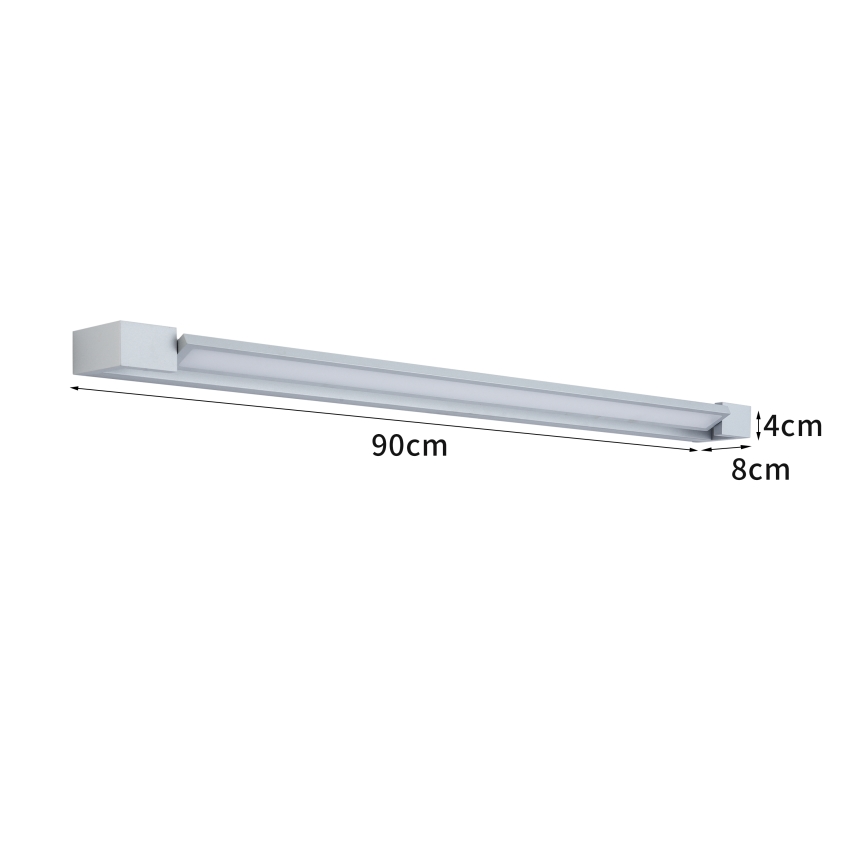 Brilagi - LED-kylpyhuonepeilivalaisin AQUA LINE LED/24W/230V 90 cm IP44 mattakromi