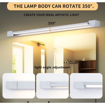 Brilagi - LED-peilivalaisin AQUA LINE LED/36W/230V 120 cm IP44 mattakromi CRI 90
