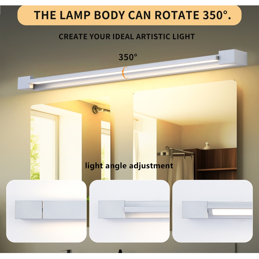 Brilagi - LED-peilivalaisin AQUA LINE LED/36W/230V 120 cm IP44 mattakromi CRI 90