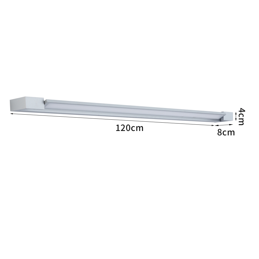 Brilagi - LED-peilivalaisin AQUA LINE LED/36W/230V 120 cm IP44 mattakromi CRI 90