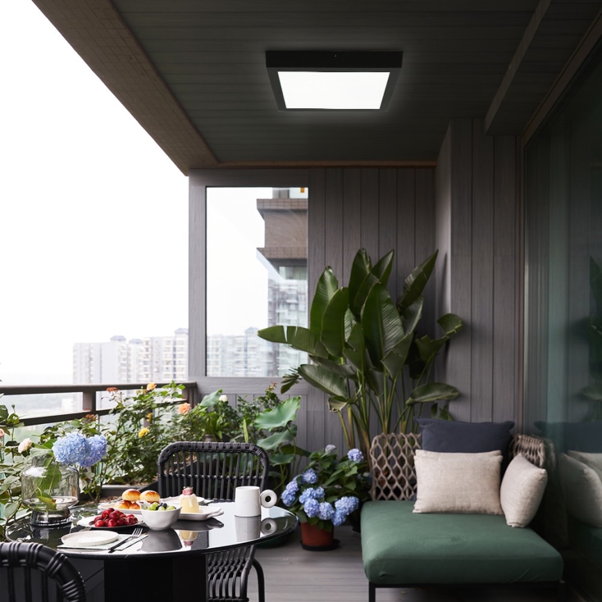 Brilagi - LED-kattovalaisin kylpyhuoneeseen FRAME LED/24W/230V 30x30 cm 3000/4000/6000K IP44 musta
