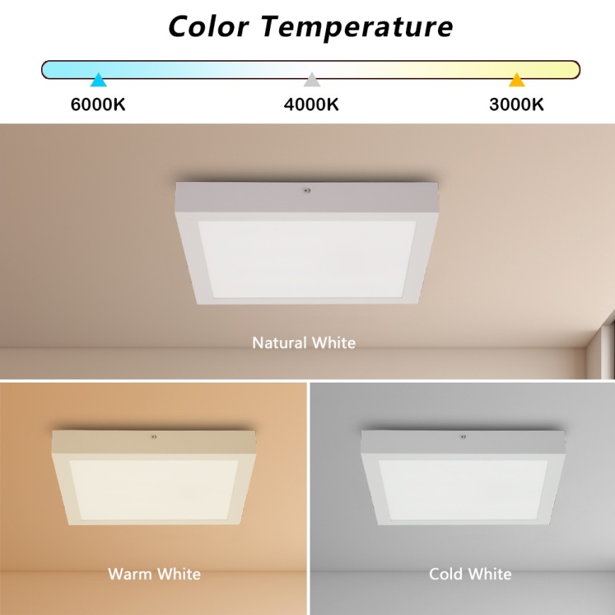 Brilagi - LED-kattovalaisin kylpyhuoneeseen FRAME LED/24W/230V 30x30 cm 3000/4000/6000K IP44 valkoinen