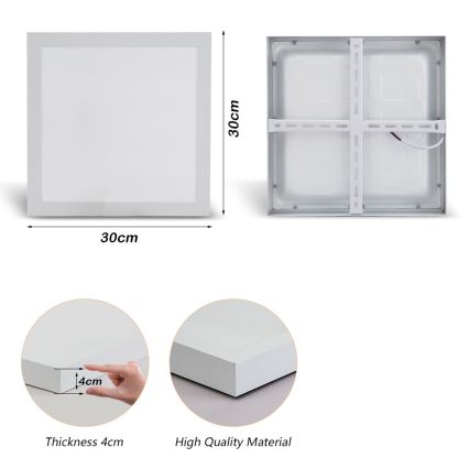 Brilagi - LED-kattovalaisin kylpyhuoneeseen FRAME LED/24W/230V 30x30 cm 3000/4000/6000K IP44 valkoinen