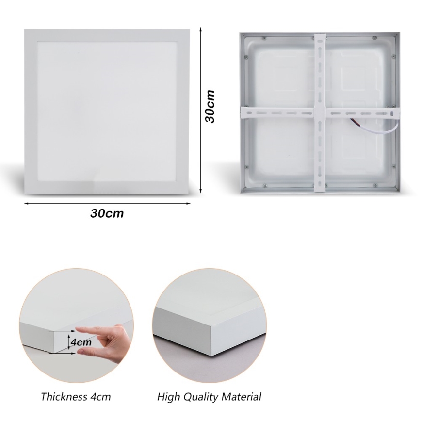 Brilagi - LED-kattovalaisin kylpyhuoneeseen FRAME LED/24W/230V 30x30 cm 3000/4000/6000K IP44 valkoinen