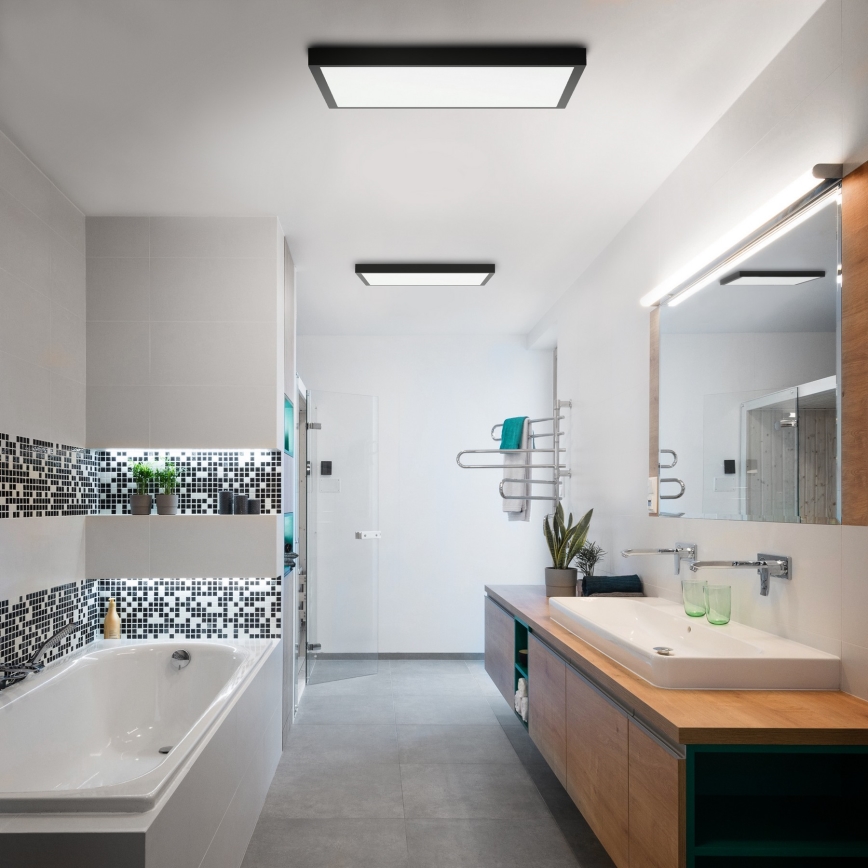 Brilagi - LED-kattovalaisin kylpyhuoneeseen FRAME LED/50W/230V 60x60 cm 3000/4000/6000K IP44 musta