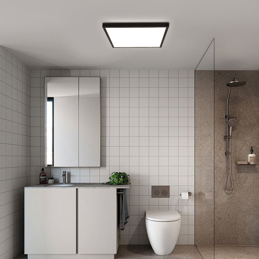 Brilagi - LED-kattovalaisin kylpyhuoneeseen FRAME LED/50W/230V 60x60 cm 3000/4000/6000K IP44 musta