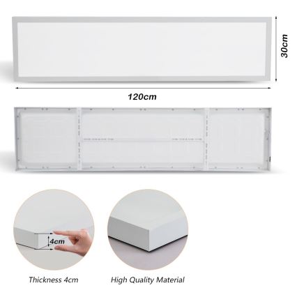 Brilagi - LED-kattovalaisin kylpyhuoneeseen FRAME LED/50W/230V 30x120 cm 3000/4000/6000K IP44 valkoinen