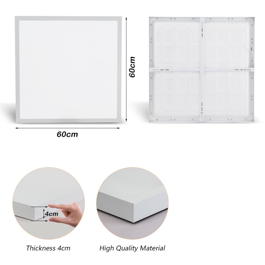 Brilagi - LED-kattovalaisin kylpyhuoneeseen FRAME LED/50W/230V 60x60 cm 3000/4000/6000K IP44 valkoinen