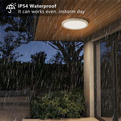Brilagi - LED-kattovalaisin kylpyhuoneeseen ULTRA SLIM LED/12W/230V halkaisija 22,5 cm valkoinen IP54