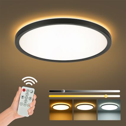 Brilagi - LED-kattovalaisin kylpyhuoneeseen ULTRA SLIM LED/18W/230V halkaisija 30 cm musta IP54