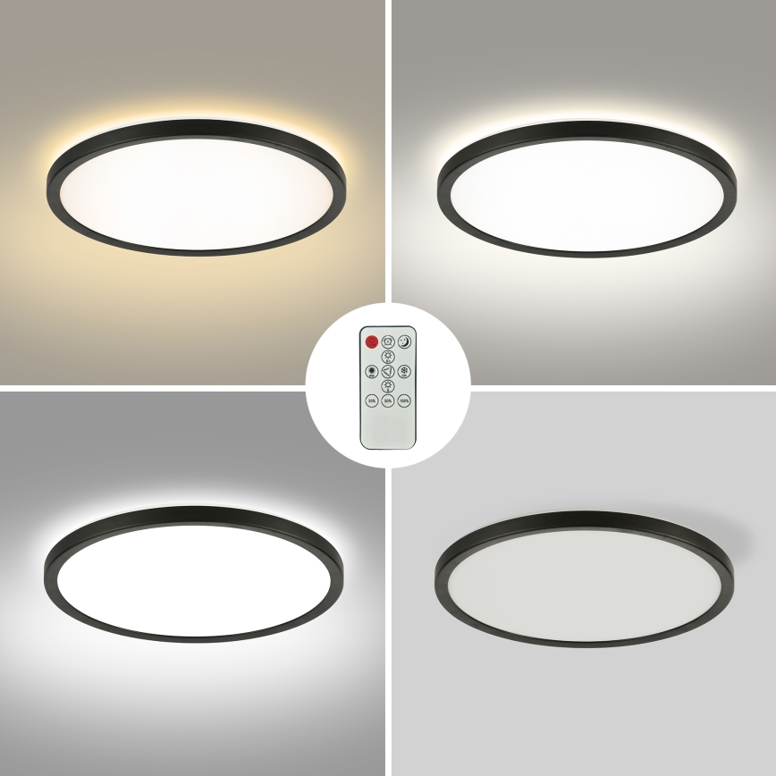 Brilagi - LED-kattovalaisin kylpyhuoneeseen ULTRA SLIM LED/18W/230V halkaisija 30 cm musta IP54