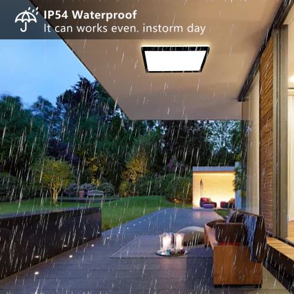 Brilagi - LED-kattovalaisin kylpyhuoneeseen ULTRA SLIM LED/24W/230V 42x42 cm musta IP54