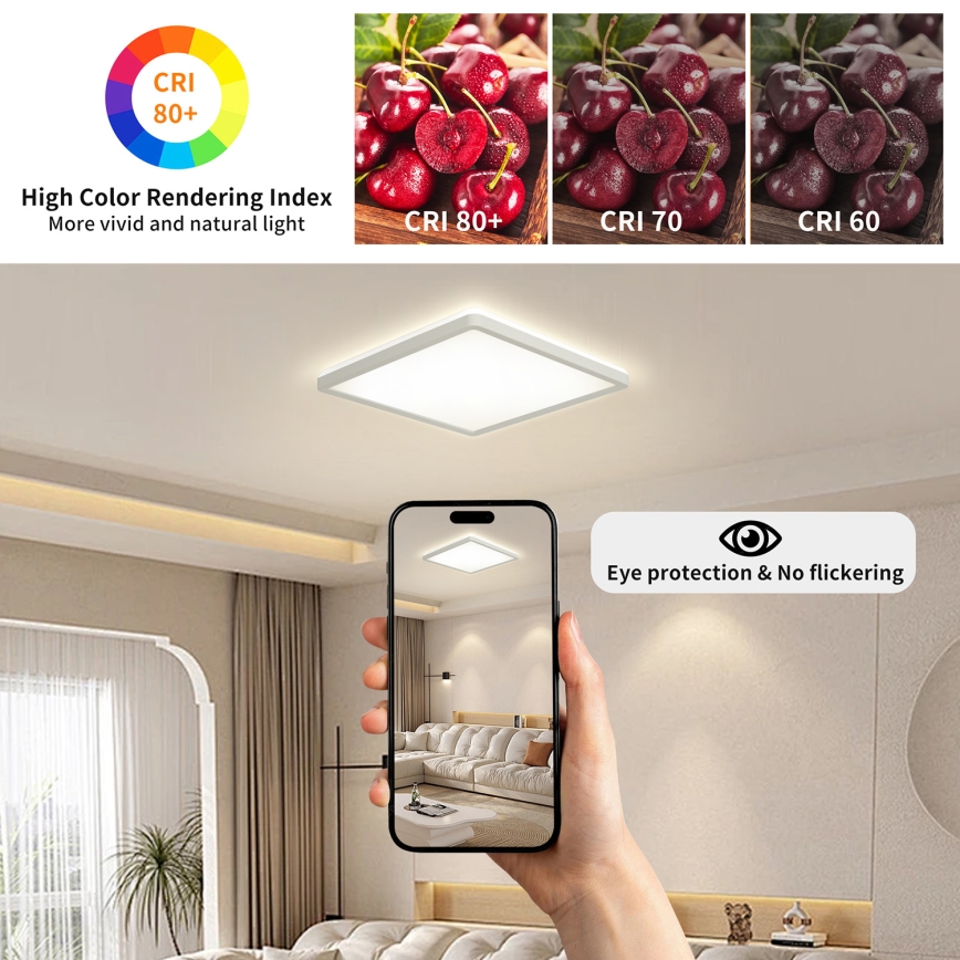 Brilagi - LED-kattovalaisin kylpyhuoneeseen ULTRA SLIM LED/24W/230V 42x42 cm valkoinen IP54
